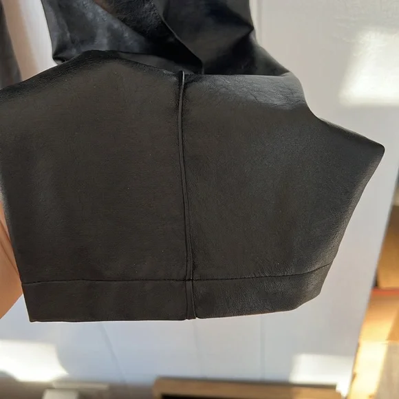 ⚡️SOLD⚡️ Princess Polly Black Straight Leg Vegan Leather Pants - Picture 8 of 8